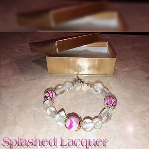 Handcrafted Bracelet: Splashed Lacquer
